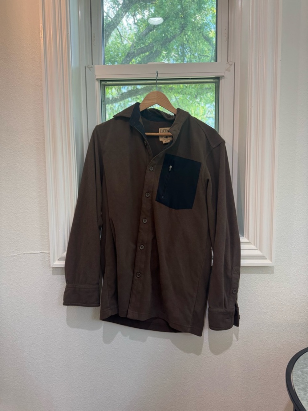 RedHead Brown Lightweight Shirt Jacket with Black Chest Pocket